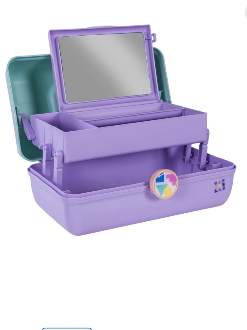 NWT Caboodles Pastel Makeup Train Case Vanity Organizer w Mirror